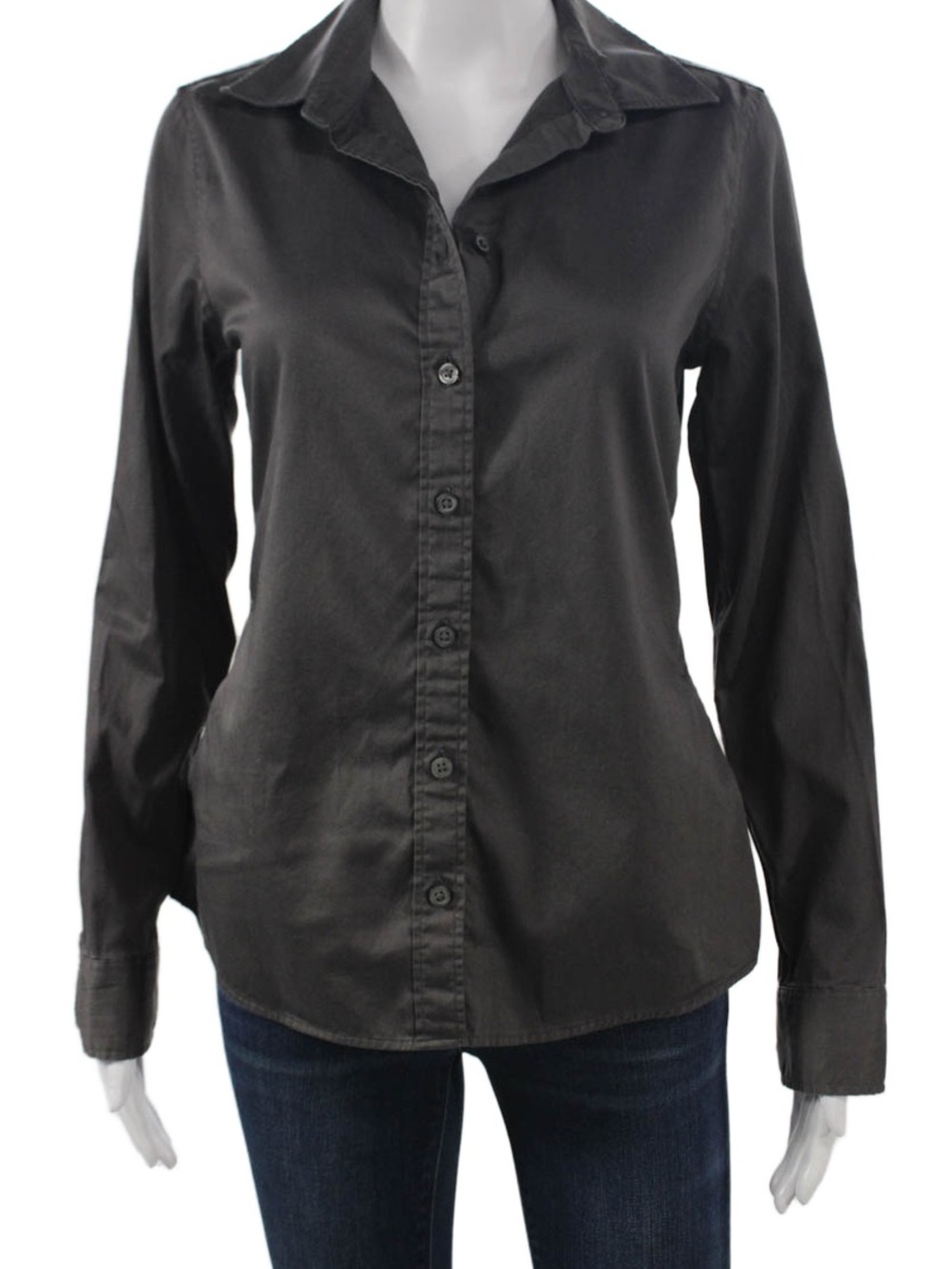 Banana Republic Non Iron Fitted Button-Down Shirt in Charcoal
